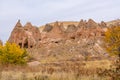 Cappadokia rock towers and cave houses in Love Valley